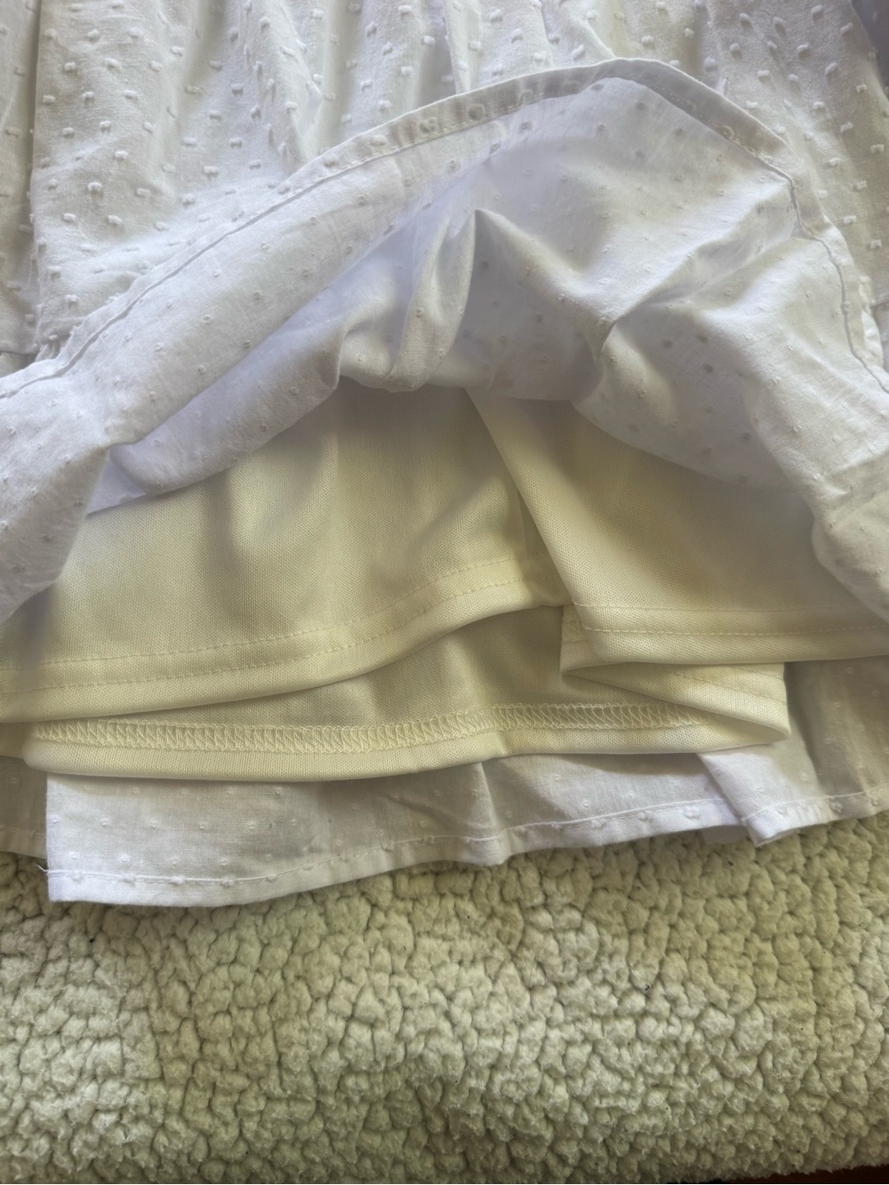 NWT Altar'd State White Long-Sleeve Tiered Looking Dress - Picture 4 of 7